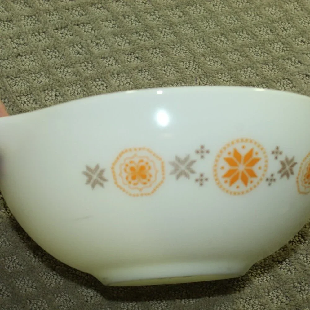 Set of 3 Vtg 1960's Pyrex Town & Country Cinderella Mixing Bowls 444, 443, 442